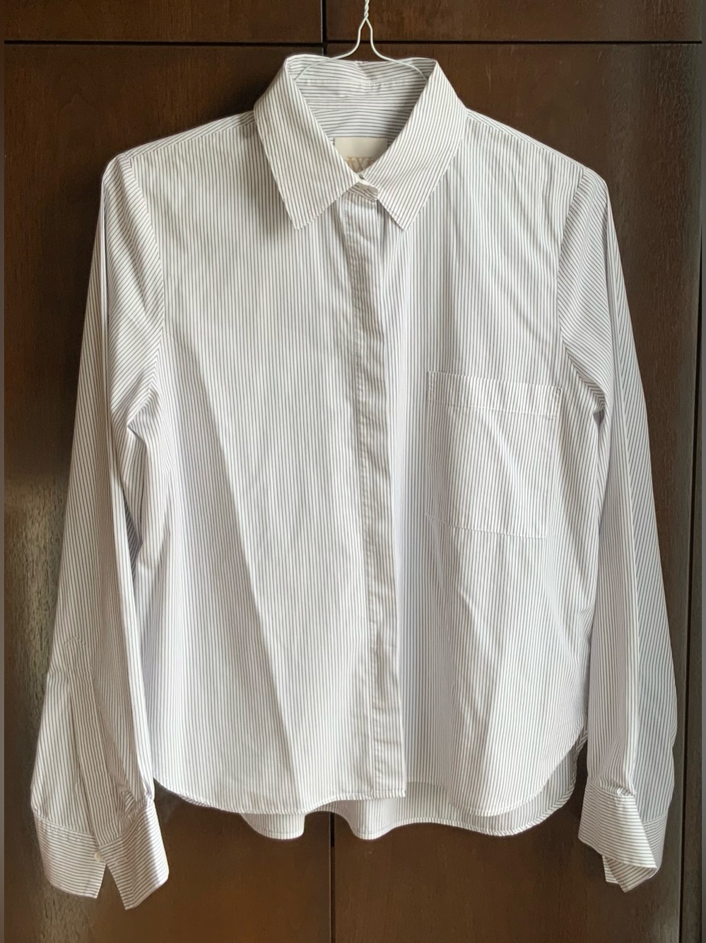 TWP White Pinstripe Button-Up Shirt